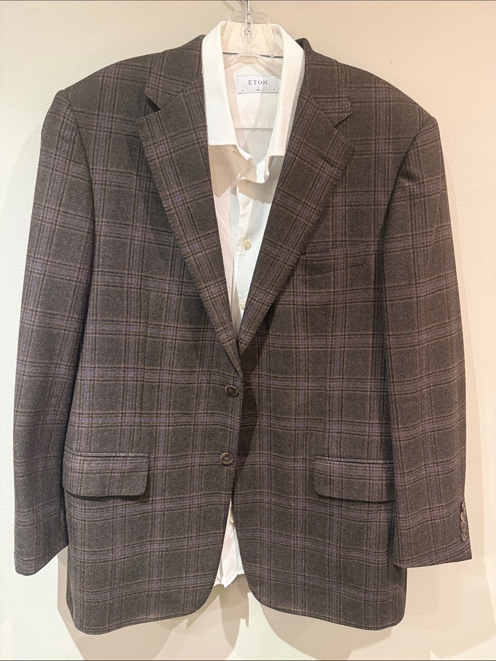 Samuelsohn Brown Plaid Sport Coat